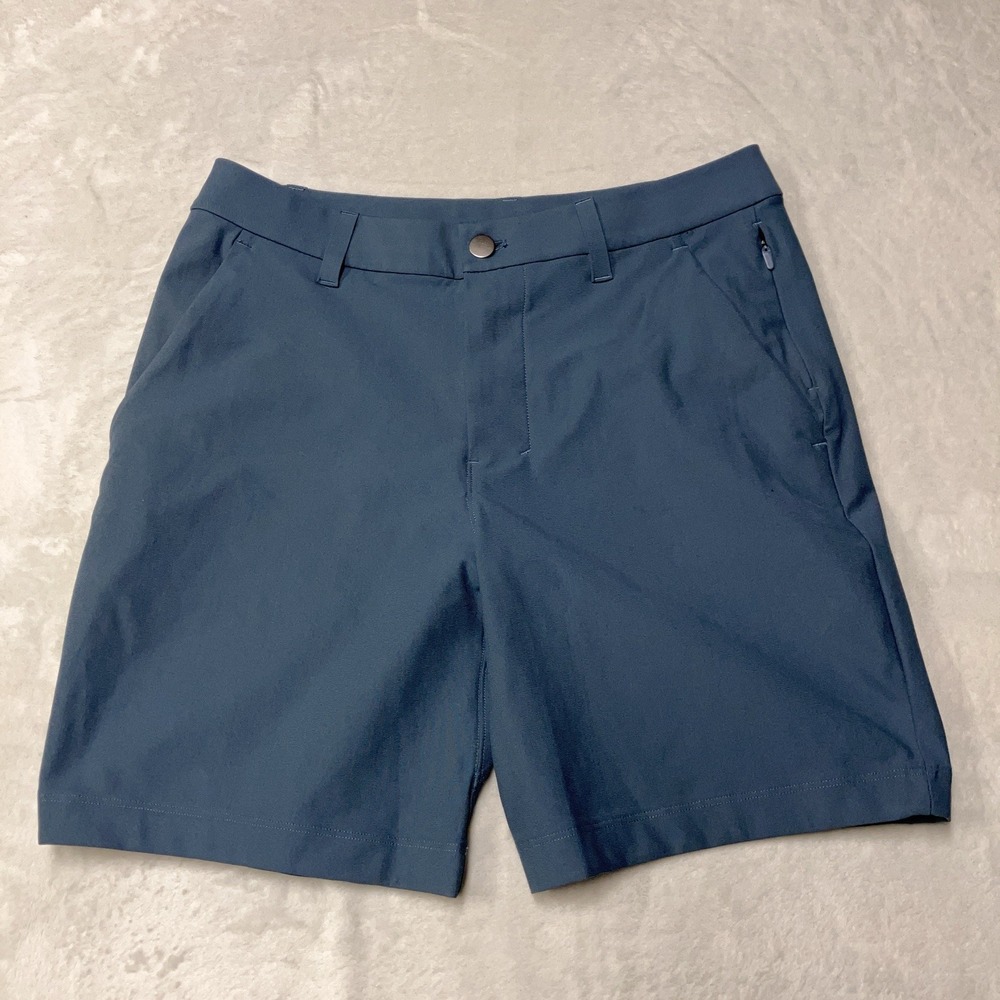 Lululemon ABC Classic Fit 7" Commission Shorts Blue Gray Warpstreme 28 LM7BMHS